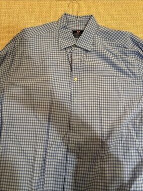Vineyard Vines Blue and White Gingham Dress Shirt